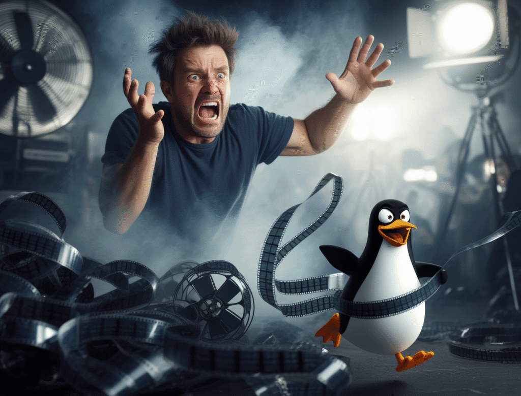 A_dramatic__cinematic_shot_of_a_ Penguin Random House misappropriates content from filmmaker Jason Rosette's documentary movie BookWars; the content appears in Chapter 11 of Evan Friss's book, The Bookshop